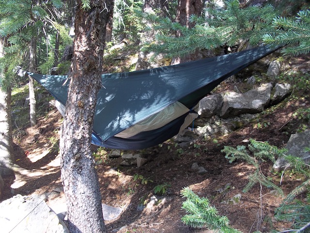 Hennessy hammock with a DIY underquilt.